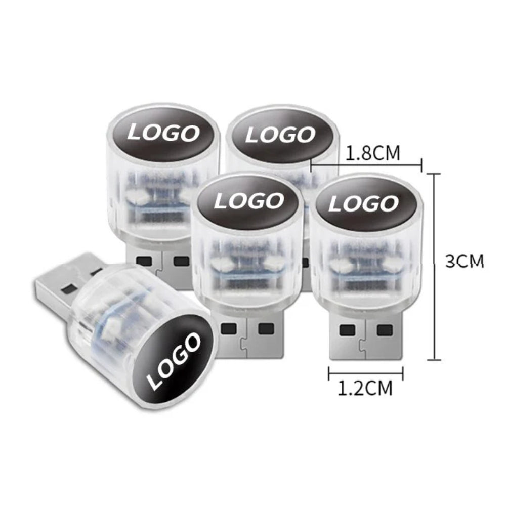 Solas beag LED maisiúil USB don taobh istigh de ghluaisteán